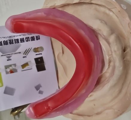 Borda dental da cera do registro da mordida